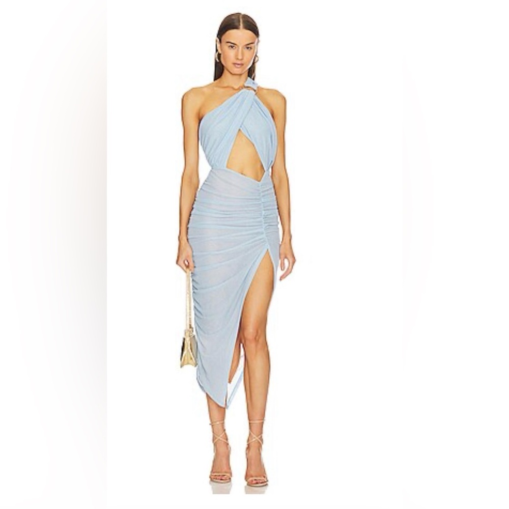 Chic Sky Blue Backless Dress